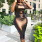 Lori Brown Metallic Dress