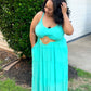 Mint Flirty and Flowy Maxi Dress